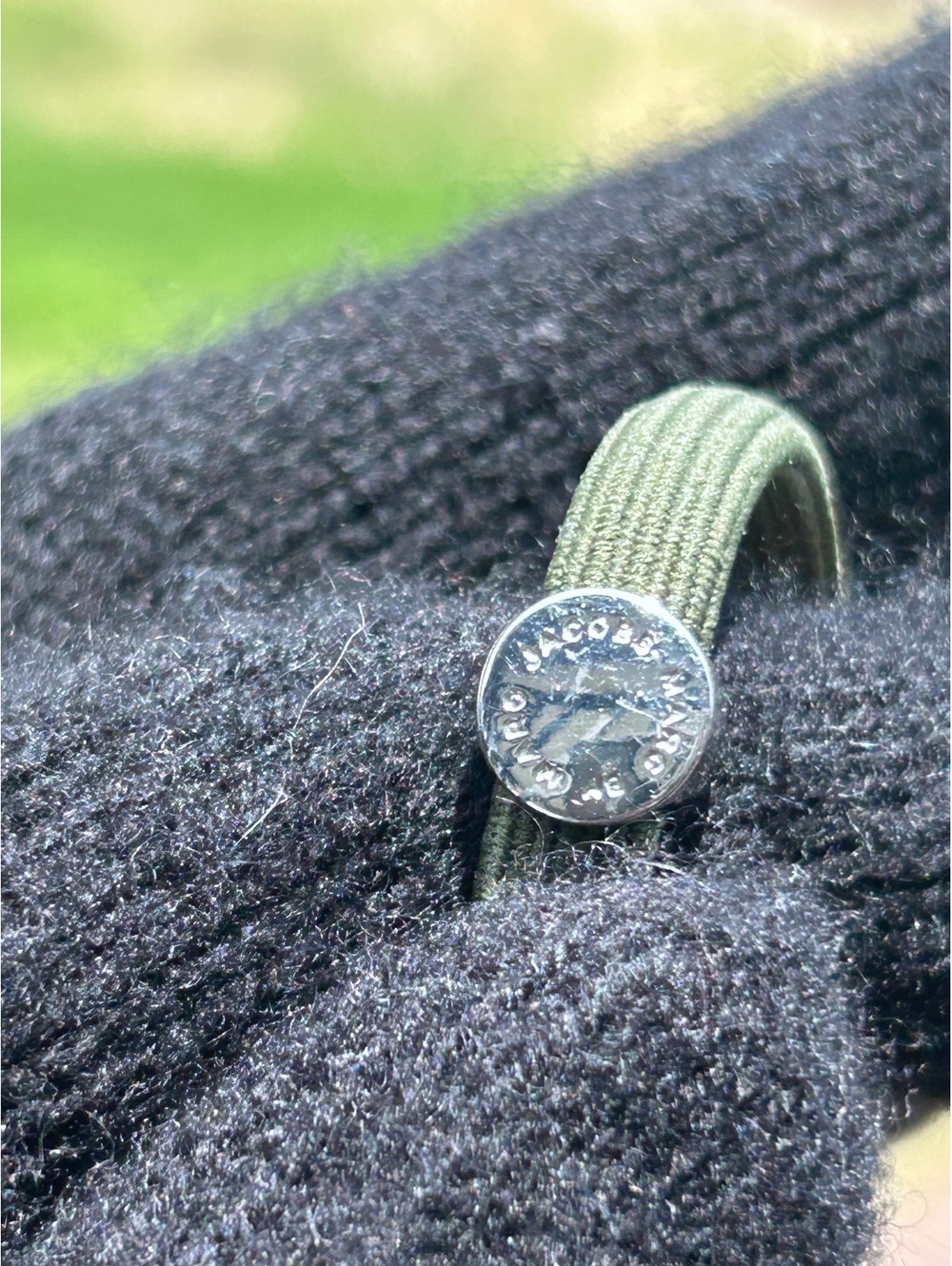 Marc by Marc Jacobs Olive Green Elastic Bracelet with Green Charm - Picture 8 of 9